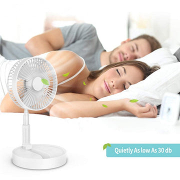 Telescopic Folding Fan, Mini Electric Desktop Fan, Portable Summe